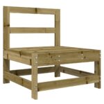 vidaXL Stredová pohovka s podložkami impregnovaná borovica – Obrázok 6