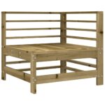 vidaXL Rohová pohovka s podložkami impregnovaná borovica – Obrázok 6