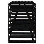 vidaXL Úložný box na dva odpadkové koše čierny masívna borovica – Obrázok 7