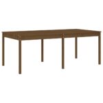 vidaXL 17-dielna záhradná jedálenská súprava medová borovicový masív – Obrázok 6