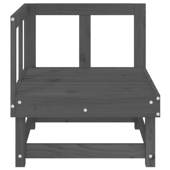 vidaXL Záhradné rohové pohovky 2 ks sivé masívna borovica – Obrázok 4
