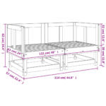 vidaXL Záhradné rohové pohovky 2 ks sivé masívna borovica – Obrázok 8