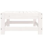 vidaXL Záhradná podnožka biela masívna borovica – Obrázok 4