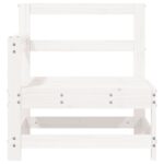 vidaXL Záhradná rohová pohovka biela masívna borovica – Obrázok 3