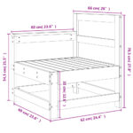 vidaXL Záhradná rohová pohovka biela masívna borovica – Obrázok 7