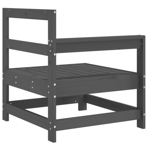 vidaXL Záhradná rohová pohovka sivá masívna borovica – Obrázok 5