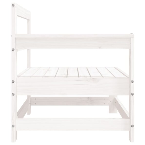 vidaXL Záhradné rohové pohovky 2 ks biela masívna borovica – Obrázok 5