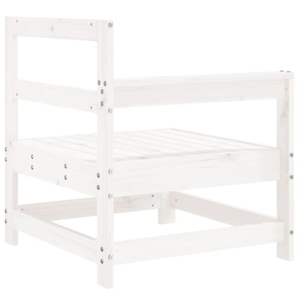 vidaXL Záhradné rohové pohovky 2 ks biela masívna borovica – Obrázok 6