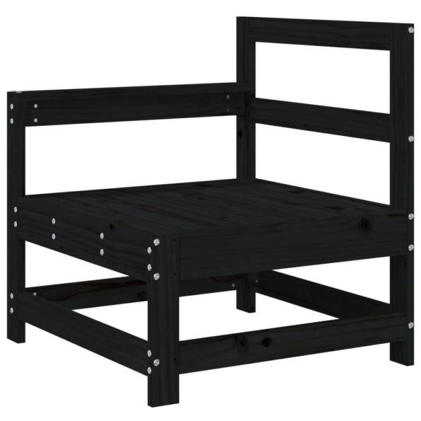 vidaXL Záhradné rohové pohovky 2 ks čierne masívna borovica – Obrázok 3