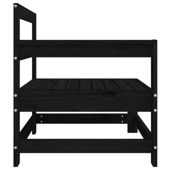 vidaXL Záhradné rohové pohovky 2 ks čierne masívna borovica – Obrázok 5