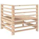 vidaXL Záhradná rohová pohovka masívna borovica – Obrázok 3