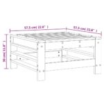 vidaXL Záhradná podnožka biela masívna borovica – Obrázok 7