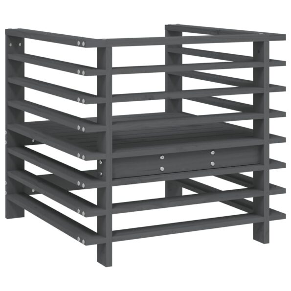 vidaXL Záhradné stoličky 2 ks sivé borovicový masív – Obrázok 6