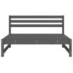 vidaXL Záhradná stredová pohovka sivá 120x80 cm borovicový masív – Obrázok 3