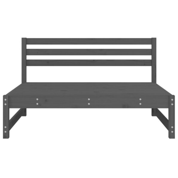vidaXL Záhradná stredová pohovka sivá 120x80 cm borovicový masív – Obrázok 3