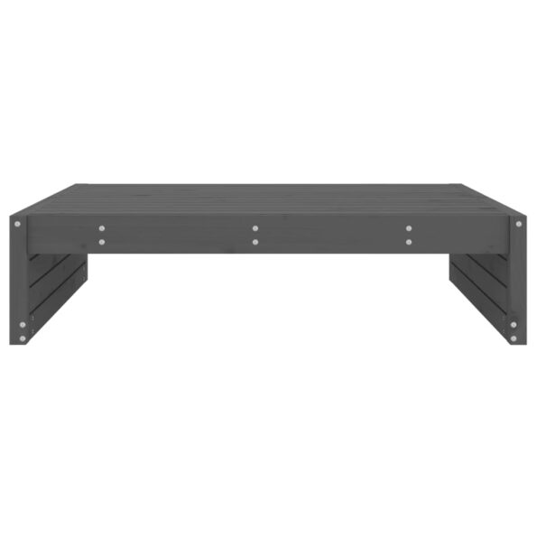 vidaXL Záhradná podnožka sivá 120x80 cm masívna borovica – Obrázok 4