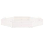 vidaXL Pieskovisko so sedadlami biele osemuholník masívna borovica – Obrázok 5