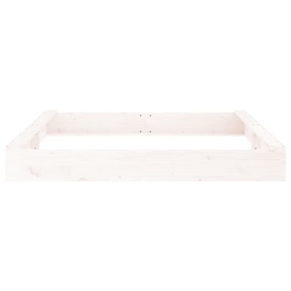 vidaXL Pieskovisko so sedadlami biele štvorec masívna borovica – Obrázok 5