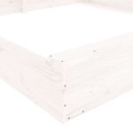 vidaXL Pieskovisko so sedadlami biele štvorec masívna borovica – Obrázok 7