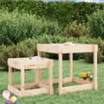 vidaXL Stoly na piesok 2 ks masívna borovica – Obrázok 3