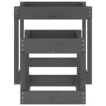 vidaXL Stoly na piesok 2 ks sivé masívna borovica – Obrázok 5