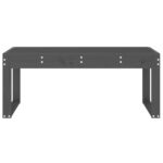 vidaXL Záhradná lavica sivá 110x38x45 cm masívna borovica – Obrázok 3