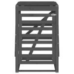 vidaXL Úložný box pre odpadkový kôš sivý 84x90x128,5cm masív. borovica – Obrázok 5