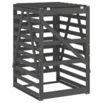 vidaXL Úložný box pre odpadkový kôš sivý 84x90x128,5cm masív. borovica – Obrázok 8