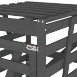 vidaXL Úložný box pre odpadkový kôš sivý 84x90x128,5cm masív. borovica – Obrázok 9
