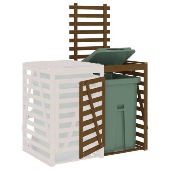 vidaXL Predĺženie ma úložný box na odpadkový kôš medovo-hnedé borovica – Obrázok 4