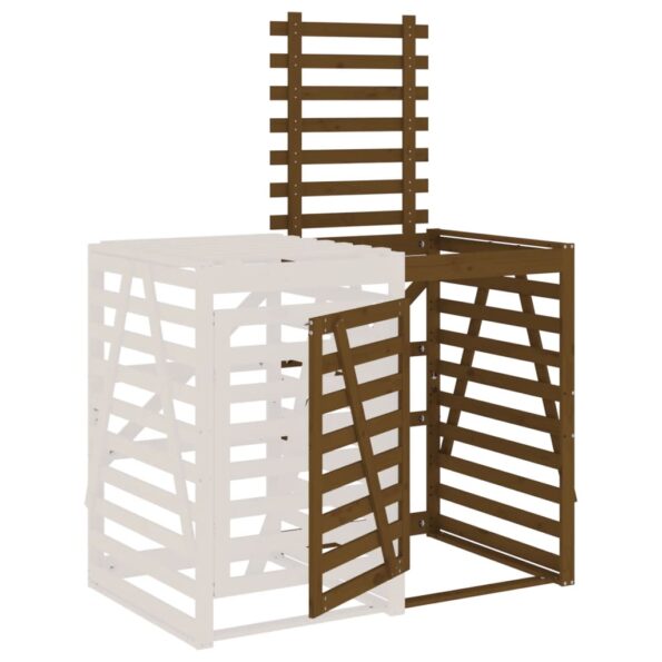 vidaXL Predĺženie ma úložný box na odpadkový kôš medovo-hnedé borovica – Obrázok 5