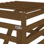 vidaXL Predĺženie ma úložný box na odpadkový kôš medovo-hnedé borovica – Obrázok 9