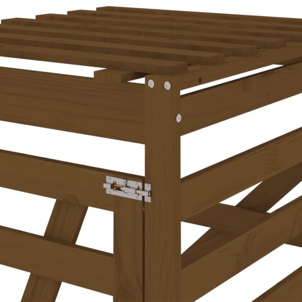 vidaXL Predĺženie ma úložný box na odpadkový kôš medovo-hnedé borovica – Obrázok 9