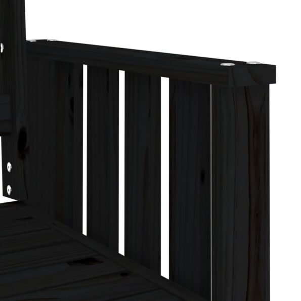 vidaXL Záhradná lavica so stolom 2-miestna čierna masívna borovica – Obrázok 6