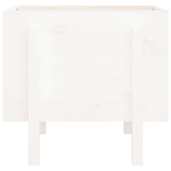 vidaXL Záhradný kvetináč biely 62x50x57 cm borovicový masív – Obrázok 4