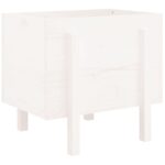 vidaXL Záhradný kvetináč biely 62x50x57 cm borovicový masív – Obrázok 6