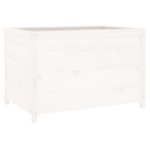 vidaXL Záhradný vyvýšený záhon biely 119,5x82,5x78 cm masívna borovica – Obrázok 6