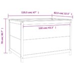 vidaXL Záhradný vyvýšený záhon biely 119,5x82,5x78 cm masívna borovica – Obrázok 9