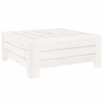 vidaXL Kryt na stojan na slnečník biely masívna borovica – Obrázok 2