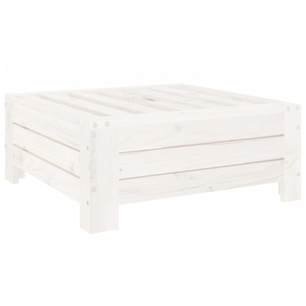 vidaXL Kryt na stojan na slnečník biely masívna borovica – Obrázok 2