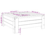 vidaXL Kryt na stojan na slnečník biely masívna borovica – Obrázok 9