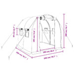 vidaXL Fóliovník s oceľovým rámom zelený 4 m² 2x2x2 m – Obrázok 12