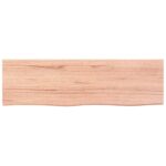 vidaXL Nástenná polica svetlohnedá 100x30x4 cm ošetrený dubový masív – Obrázok 2