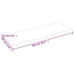 vidaXL Nástenná polica svetlohnedá 100x40x2 cm ošetrený dubový masív – Obrázok 4