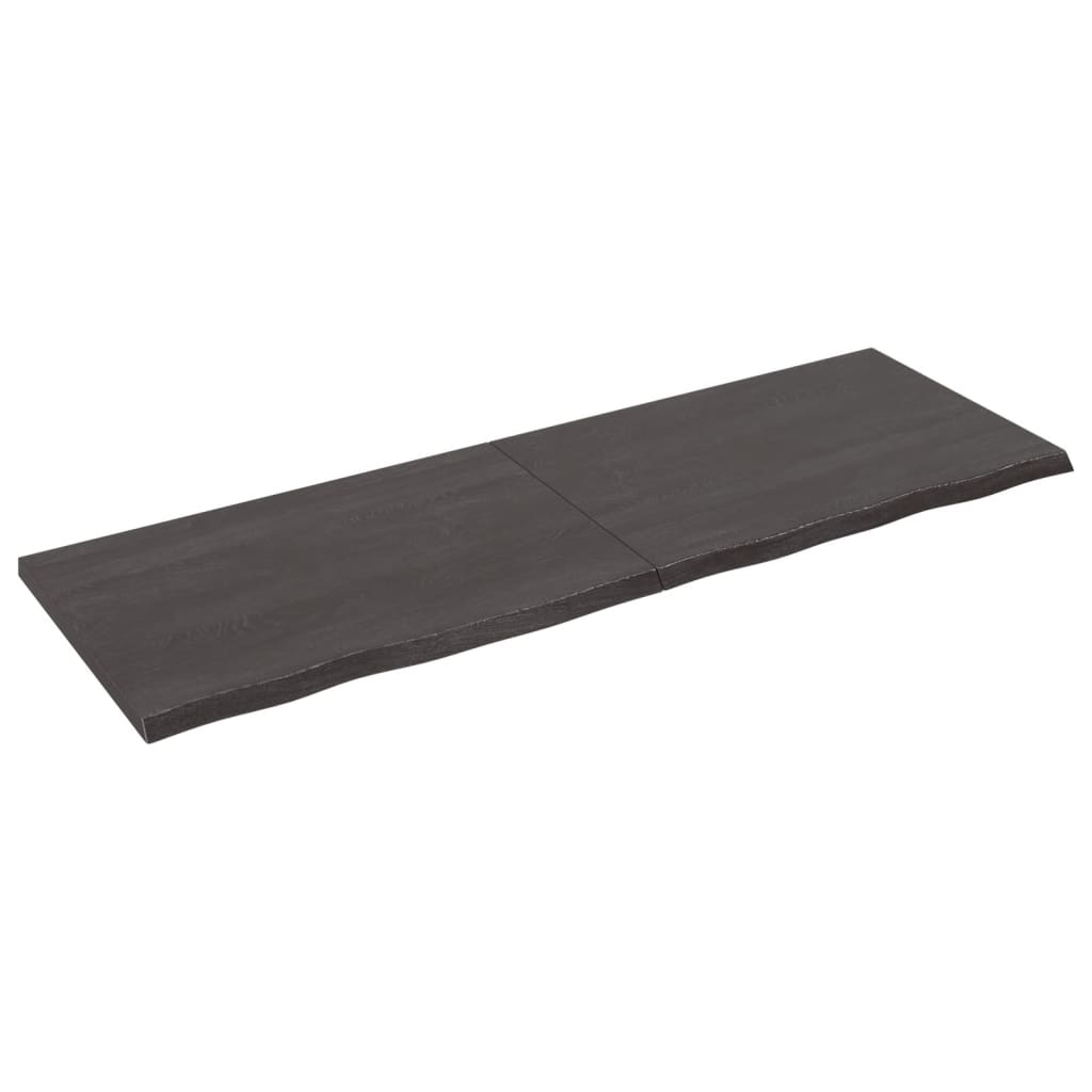VXL8720845815639_a_en_hd_1.jpg vidaXL Nástenná polica tmavohnedá 180x60x(2-4)cm ošetrený dubový masív – Obrázok 1