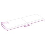 vidaXL Nástenná polica tmavohnedá 180x60x(2-4)cm ošetrený dubový masív – Obrázok 5