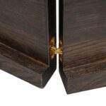 vidaXL Nástenná polica tmavohnedá 180x60x(2-4)cm ošetrený dubový masív – Obrázok 6