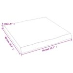 vidaXL Stolová doska 40x40x(2-4) cm neošetrený masív živé hrany – Obrázok 4