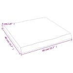 vidaXL Stolová doska 40x40x(2-4) cm neošetrený masív živé hrany – Obrázok 7