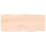 vidaXL Stolová doska 100x40x4 cm, neošetrený dubový masív, živé hrany